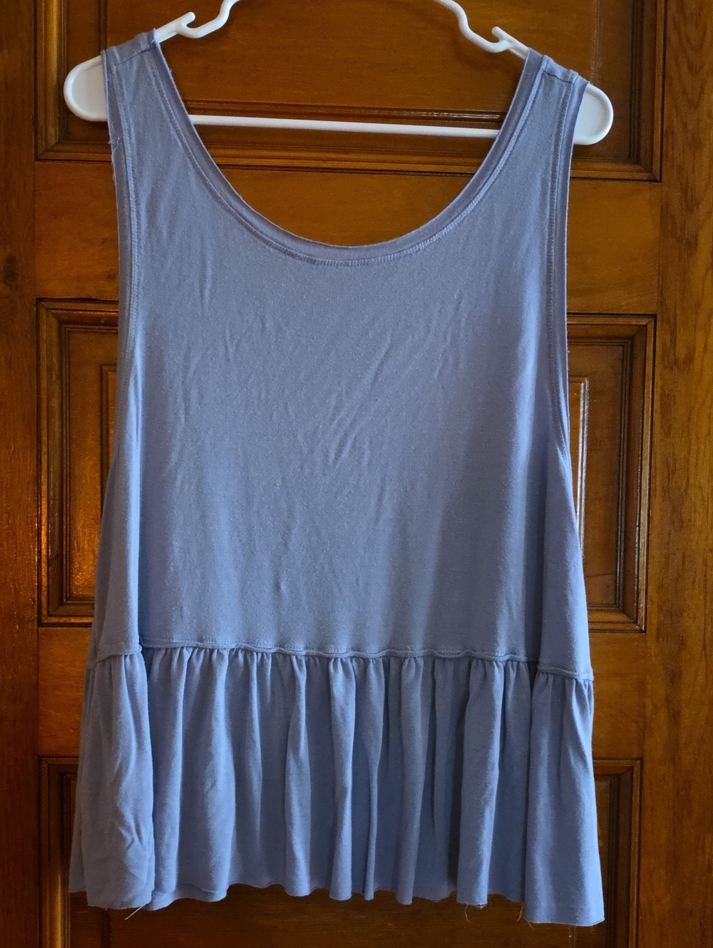 Mossimo Supply Co. Light Blue Sleeveless Peplum Tank Top